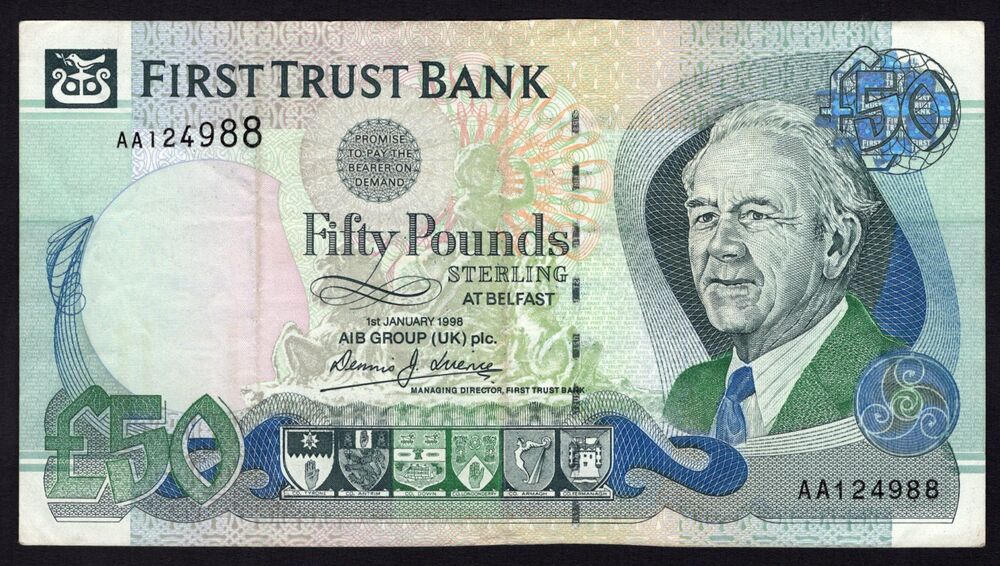 Ireland, Northern - 50 Pounds 1998 - Pick # 138a - VF