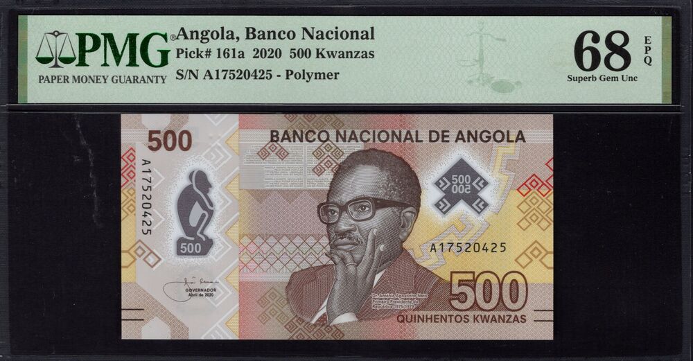 Angola - 500 Kwanzas 2020 - Pick # 161a - PMG 68 EPQ