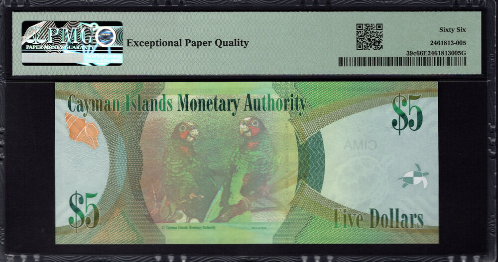 Cayman Islands - 5 Dollars 2018 - Pick # 39c - PMG 66 EPQ