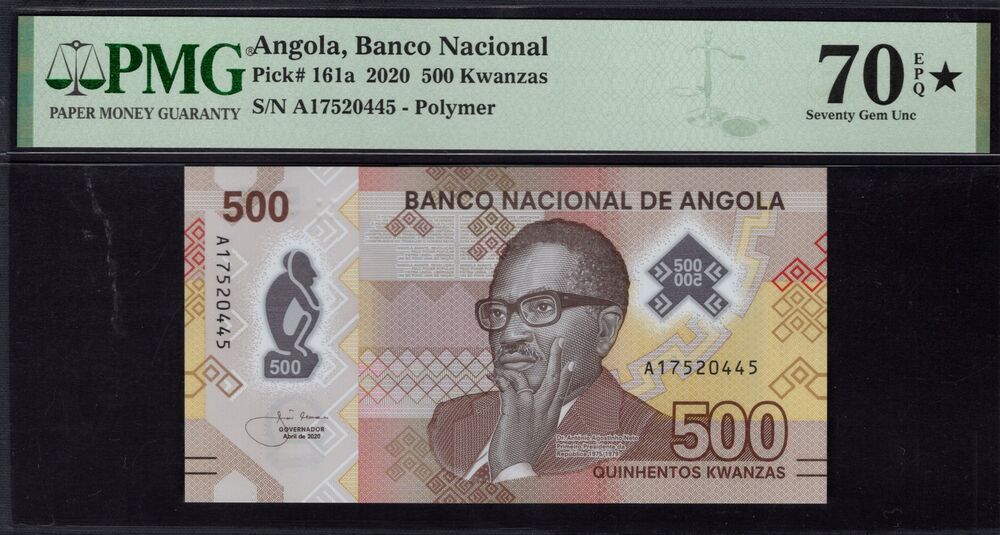 Angola - 500 Kwanzas 2020 - Pick # 161a - PMG 70 EPQ★