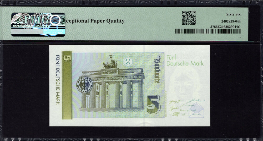 Germany - 5 Deutsche Mark 1991 - Pick # 37 - PMG 66 EPQ