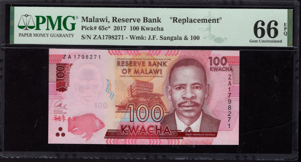Malawi - 100 Kwacha 2017 - Pick # 65c* - PMG 66 EPQ