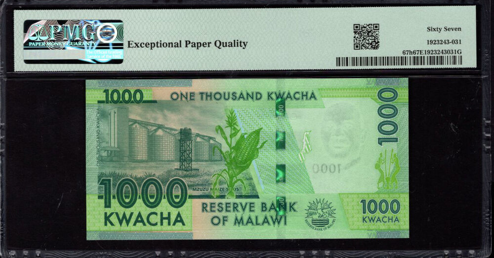 Malawi - 1.000 Kwacha 2024 - Pick # 67h - PMG 67 EPQ