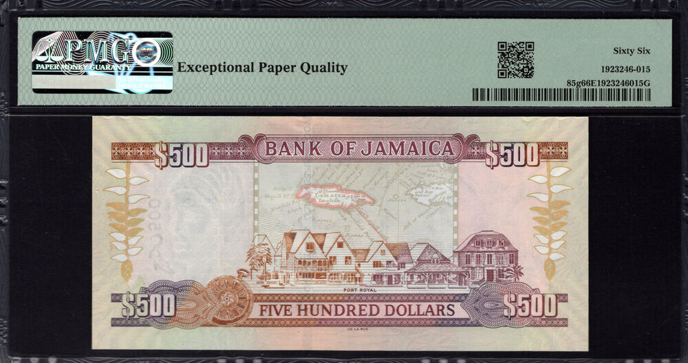 Jamaica - 500 Dollars 2009 - Pick # 85g - PMG 66 EPQ