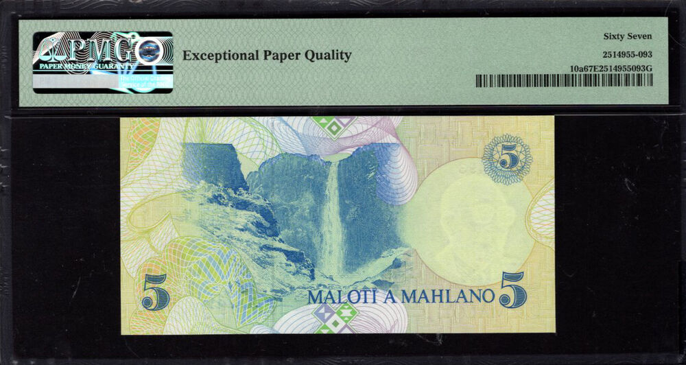 Lesotho - 5 Maloti 1989 - Pick # 10a - PMG 67 EPQ