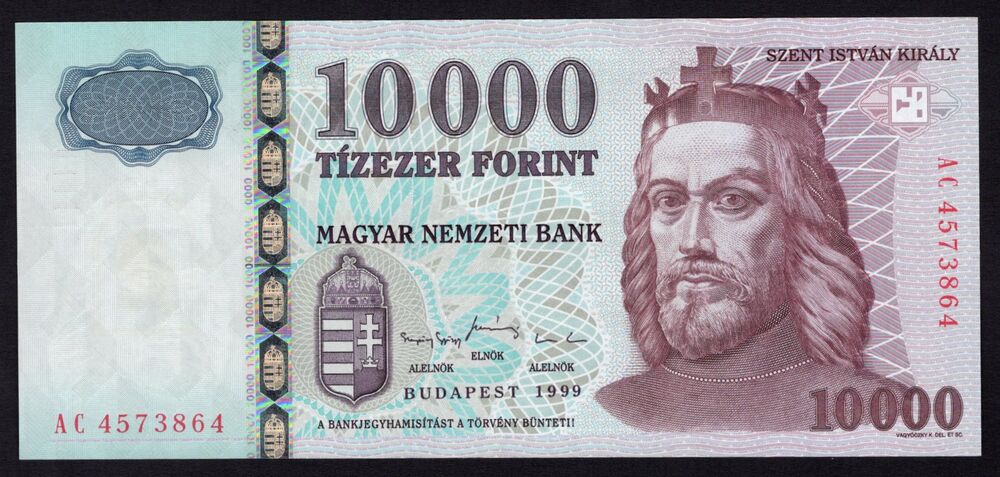 Hungary - 10.000 Forint 1999 - Pick # 183c - XF+