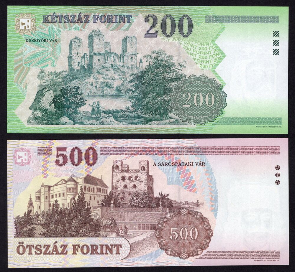 Hungary - 200 & 500 Forint 1998 - Pick # 178, 179 - UNC