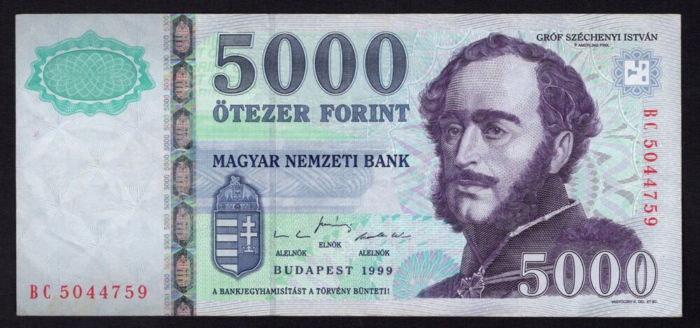 Hungary - 5000 Forint 1999 - Pick # 182 - VF