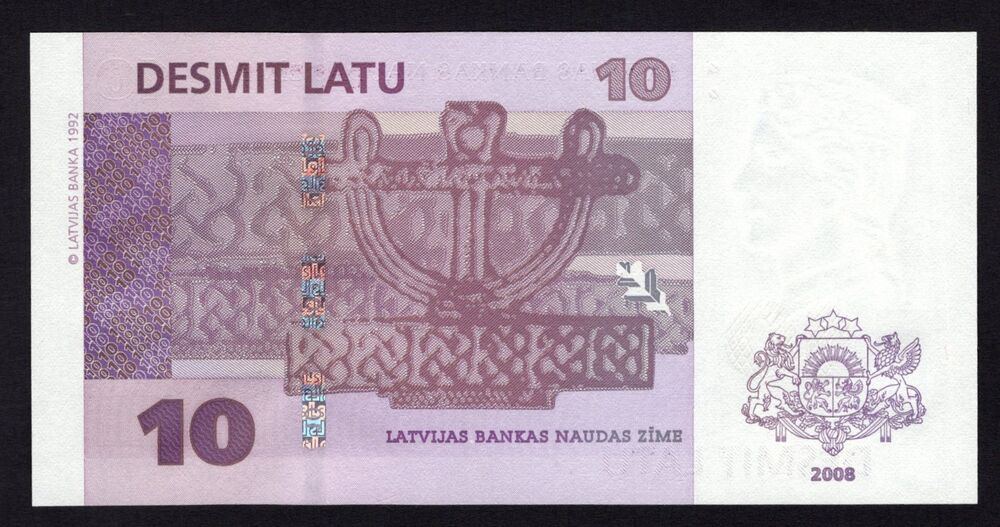 Latvia - 10 Latu 2008 - Pick # 54 - UNC