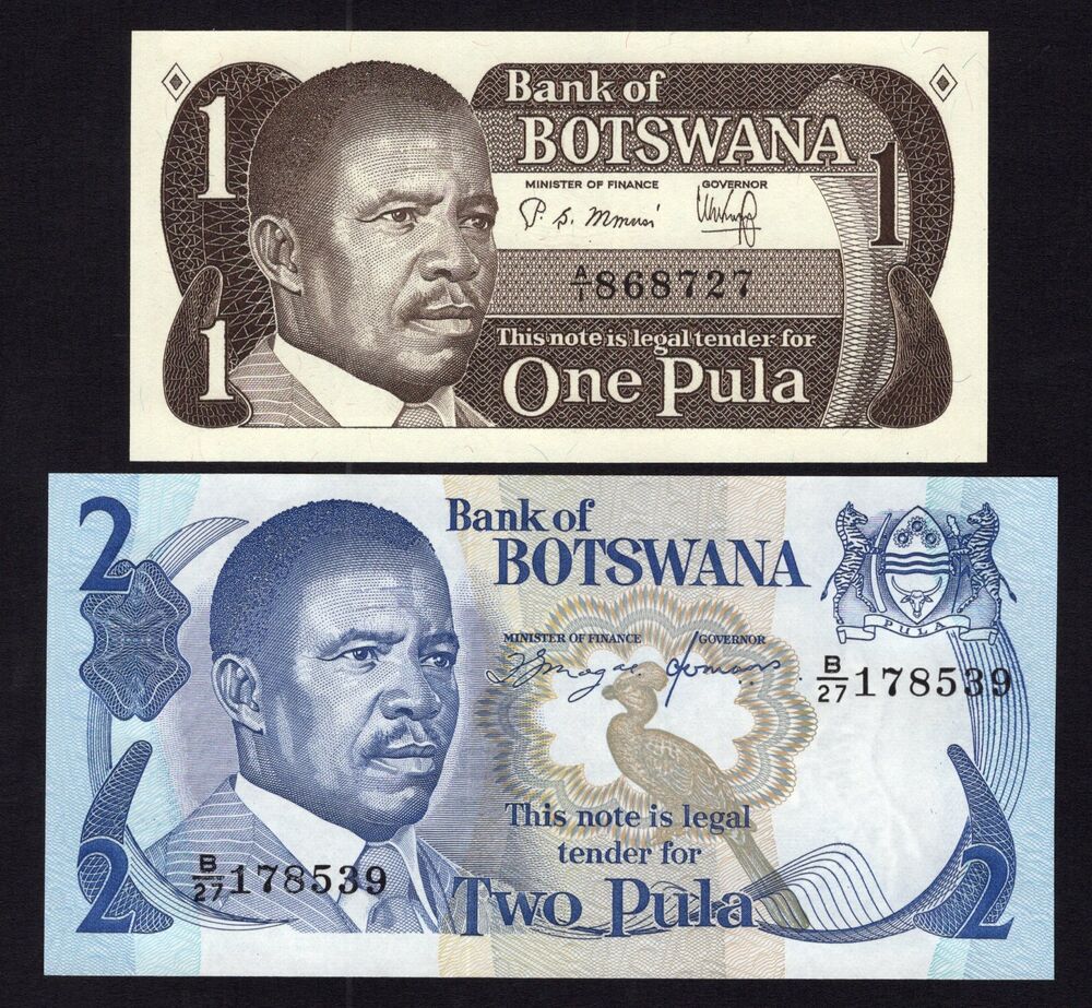 Botswana - 1 & 2 Pula 1983 - Pick # 6 , 7 - UNC