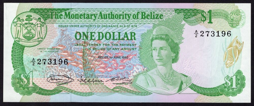 Belize - 1 Dollar 1980 - Pick # 38 - UNC