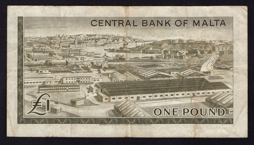 Malta - 1 Pound L.1967 - Pick # 29 - F/VF
