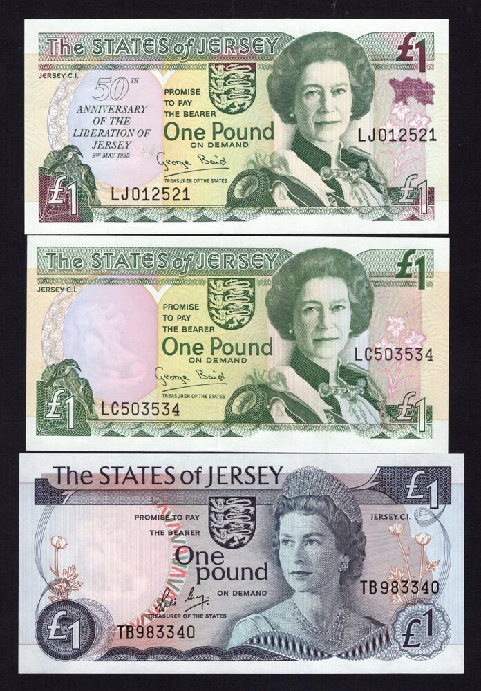 Jersey - 3 x 1 Pound 1976/95 - UNC