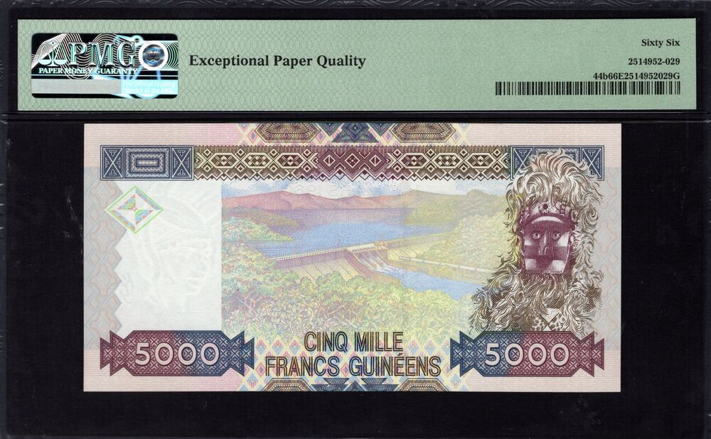 Guinea - 5000 Francs 2010 - Pick # 44b - PMG 66 EPQ