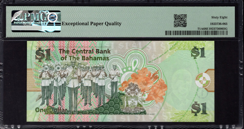 Bahamas - 1 Dollar 2015 - Pick # 71A - PMG 68 EPQ
