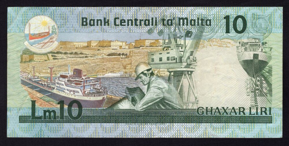 Malta - 10 Liri L.1967 - Pick # 39 - VF