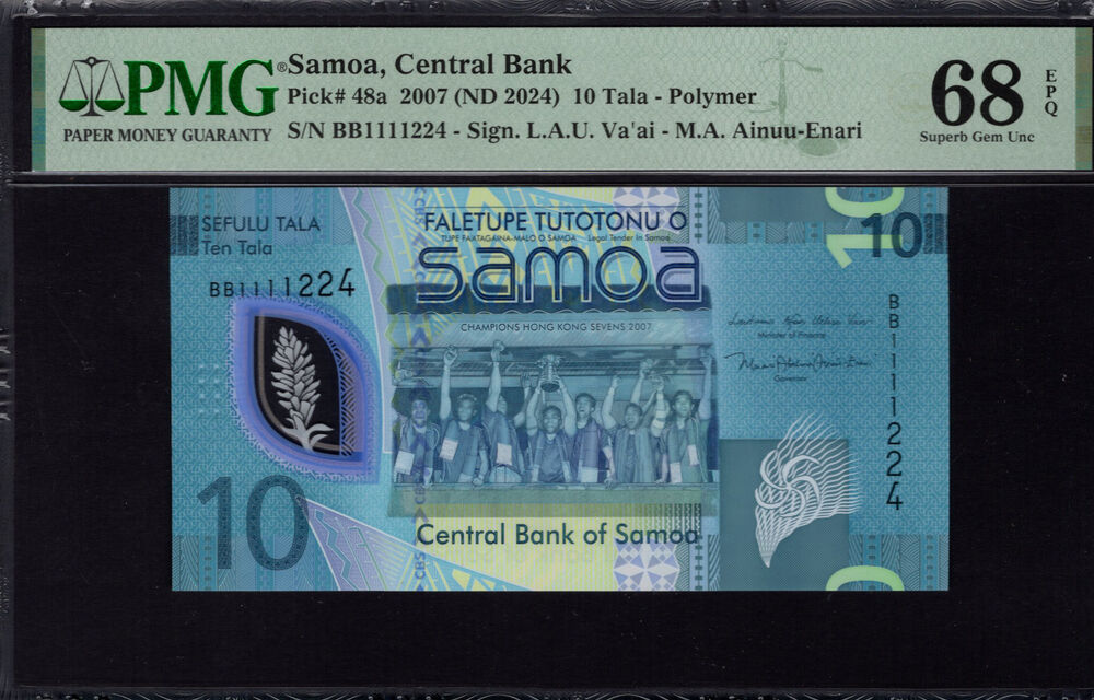 Samoa - 10 Tala 2007 - Pick # 48a - PMG 68 EPQ