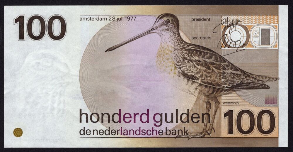 Netherlands - 100 Gulden 1977 - Pick # 97 - XF+