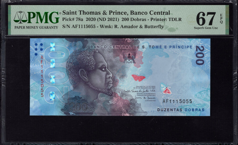Sao Tome and Principe - 200 Dobra 2020 - Pick # 78a - PMG 67 EPQ