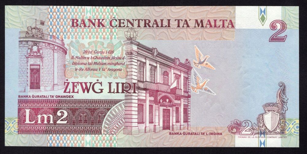Malta - 2 Liri Millennium - Pick # 49 - UNC