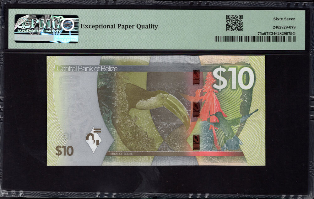 Belize - 10 Dollars 2025 - Pick # 75a - PMG 67 EPQ