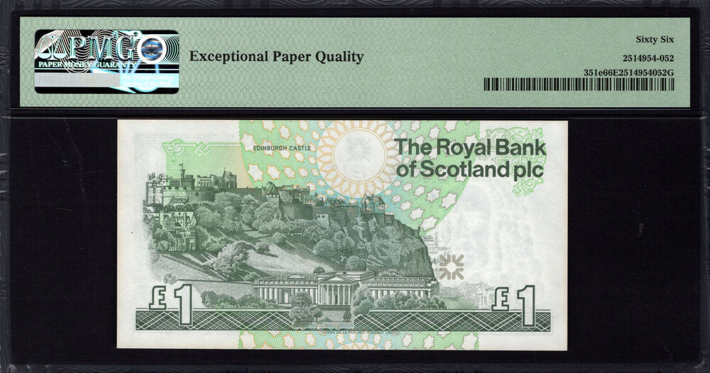 Scotland - 1 Pound 2000 - Pick # 351e - PMG 66 EPQ