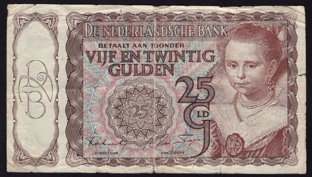 Netherlands - 25 Gulden 1944 - Pick # 60 - VG