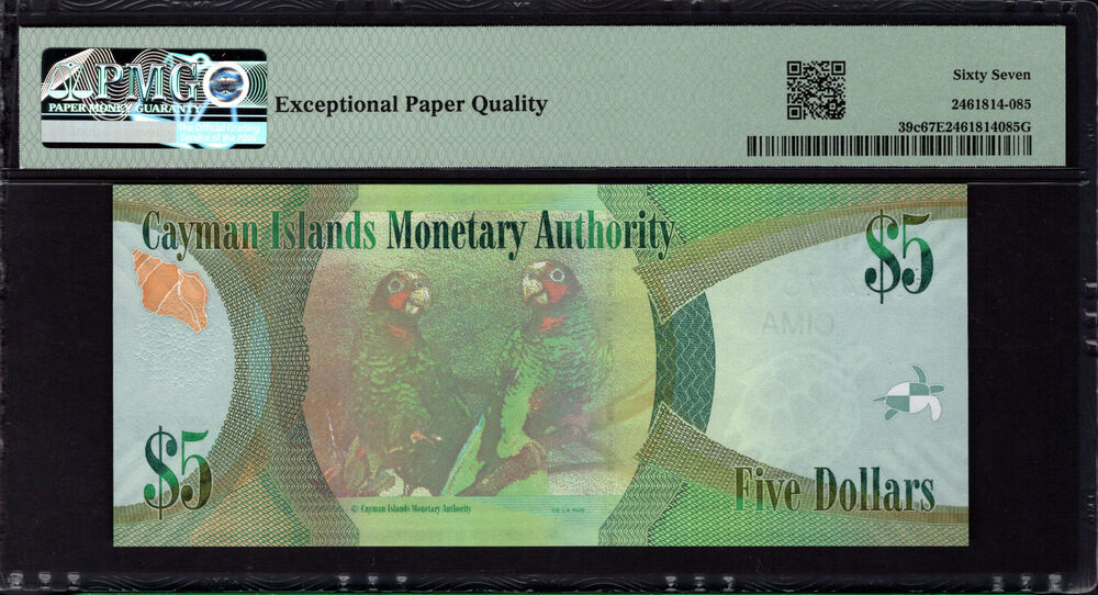 Cayman Islands - 5 Dollars 2018 - Pick # 39c - PMG 67 EPQ