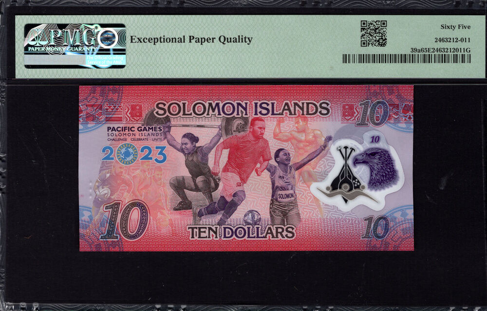 Solomon Islands - 10 Dollars 2023 - Pick # 39a - PMG 65 EPQ