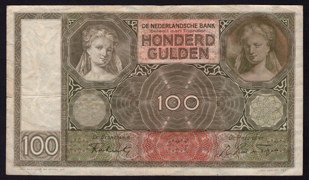 Netherlands - 100 Gulden 1941 - Pick # 51b - Fine