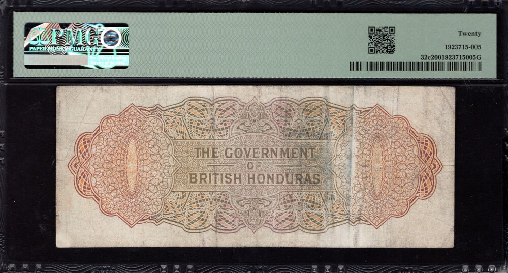 British Honduras - 20 Dollars 1971 - Pick # 32c - PMG 20