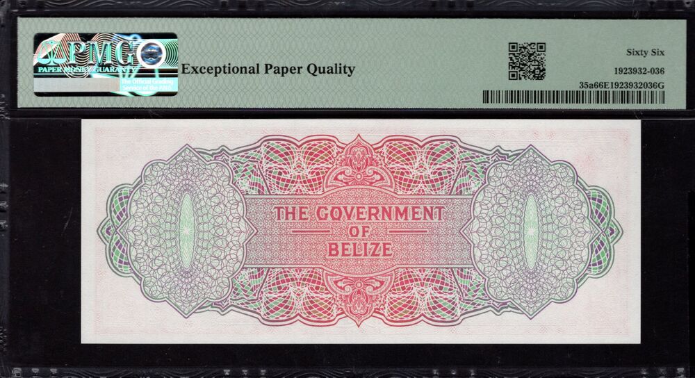 Belize - 5 Dollars 1975 - Pick # 35a - PMG 66 EPQ