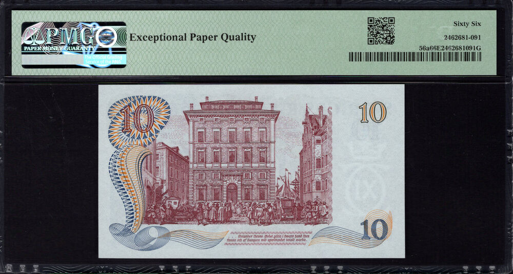 Sweden - 10 Kronor 1968 - Pick # 56a - PMG 66 EPQ