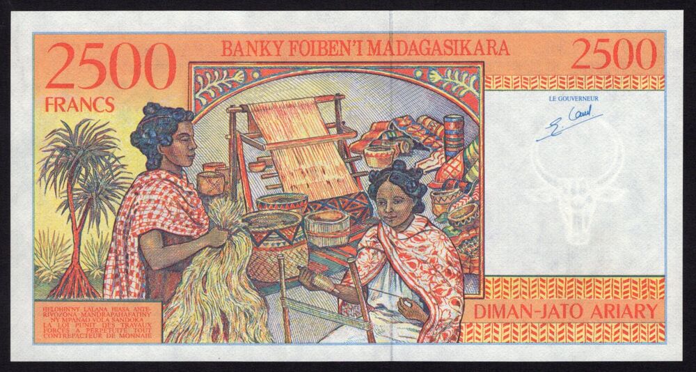 Madagascar - 2500 Francs 1998 - Pick # 81 - UNC