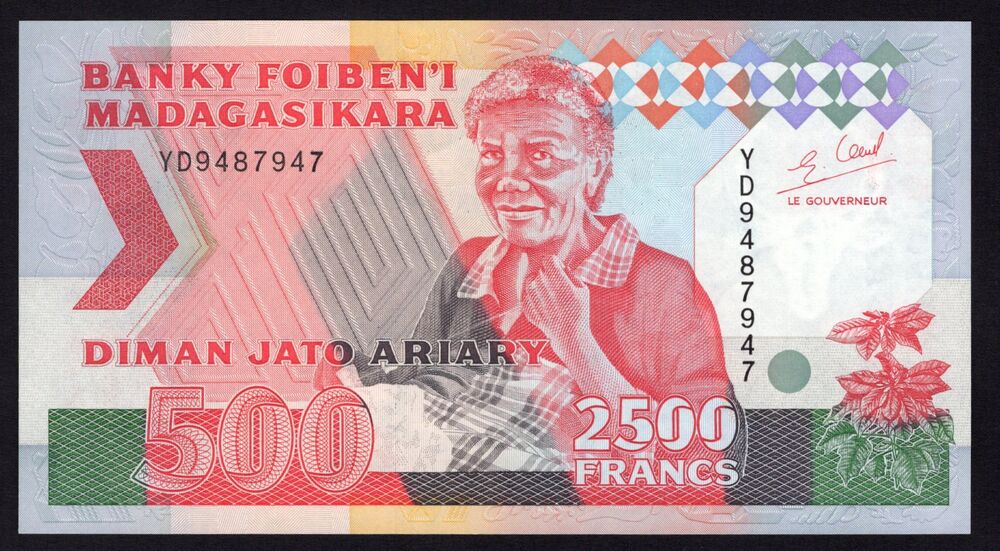 Madagascar - 500 Ariary 1993 - Pick # 72Ab - UNC