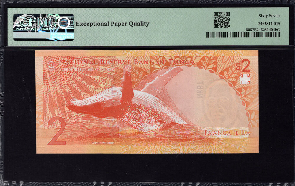 Tonga - 2 Pa'anga 2023 - Pick # 50 - PMG 67 EPQ