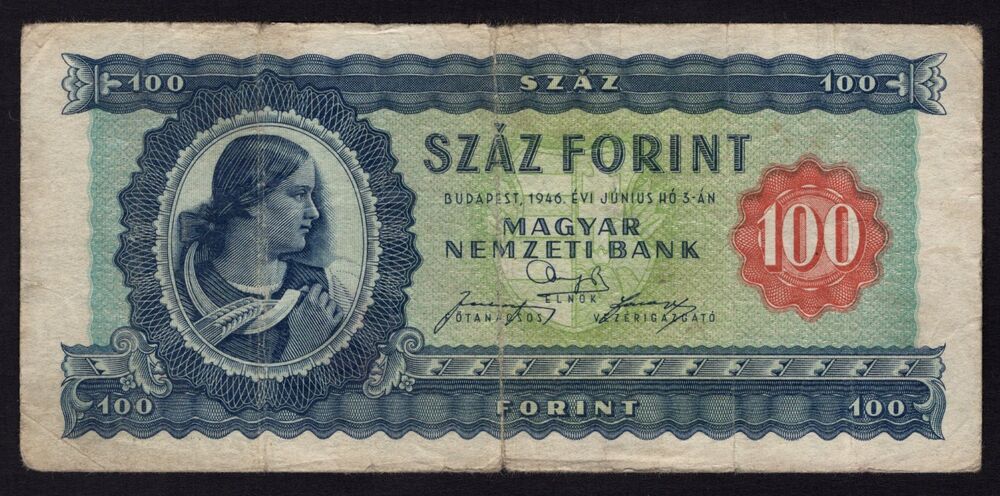 Hungary - 100 Forint 1946 - Pick # 160 - Fine