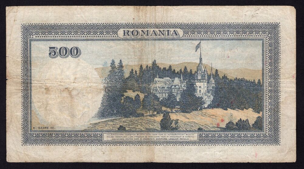 Romania - 500 Lei 1936 - Pick # 42 - Fine