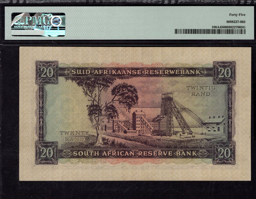 South Africa - 20 Rand 1961 - Pick # 108A - PMG 45