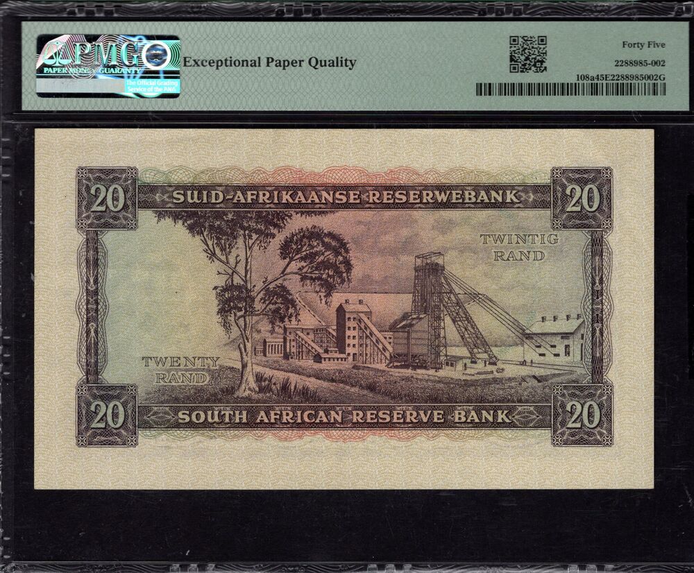 South Africa - 20 Rand 1961 - Pick # 108a - PMG 45 EPQ