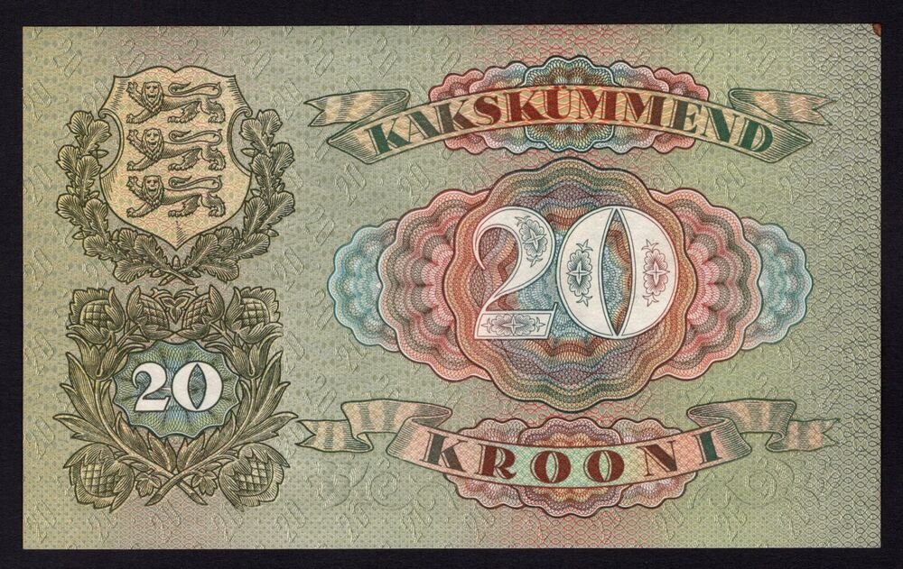 Estonia - 20 Krooni 1932 - Pick # 64 - AU