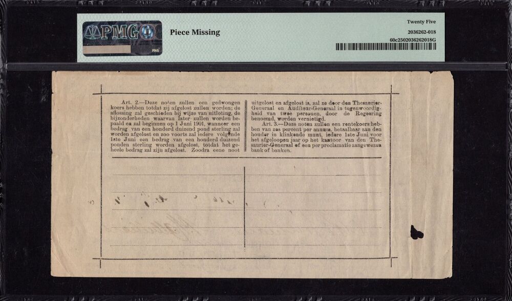 South Africa - 1 Pound 1901 - Pick # 60c - PMG 25