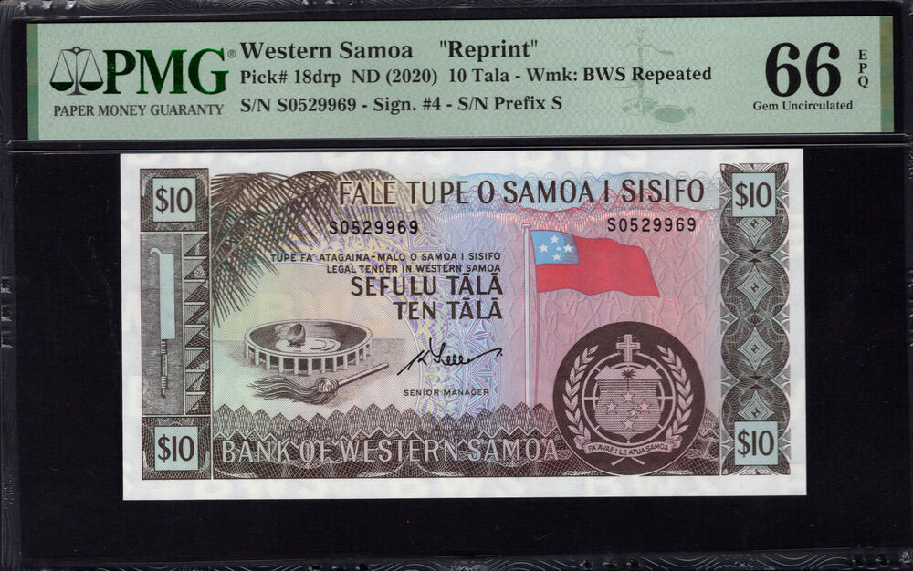 Western Samoa - 10 Tala 2020 - Pick # 18drp - PMG 66 EPQ
