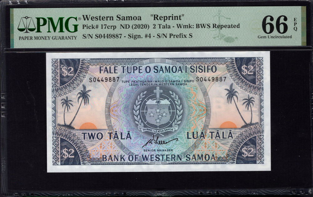 Western Samoa - 2 Tala 2020 - Pick # 17crp - PMG 66 EPQ