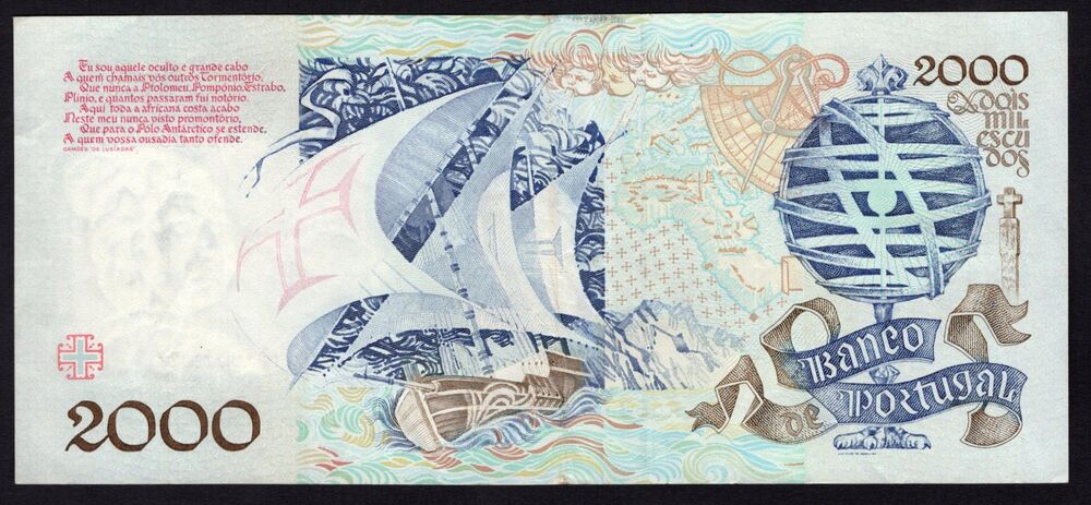 Portugal - 2000 Escudos 1992 - Pick # 186 - VF