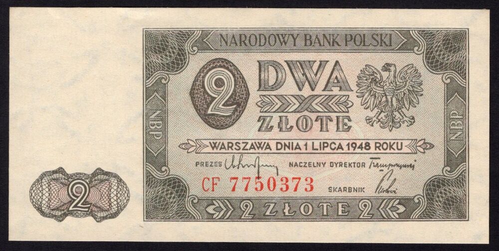 Poland - 2 Zlote 1948 - Pick # 134 - UNC