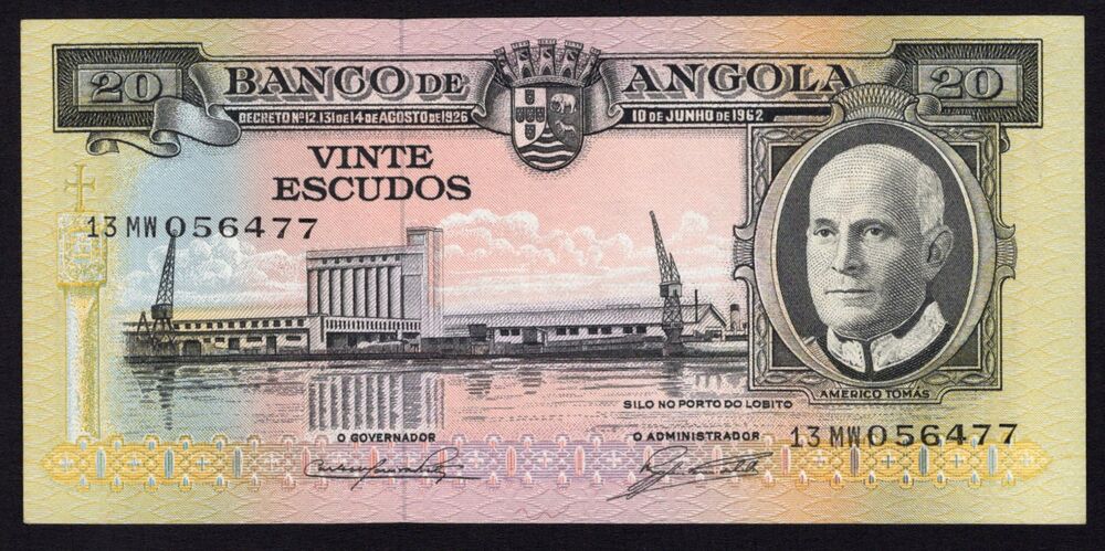 Angola - 20 Escudos 1962 - Pick # 92 - XF