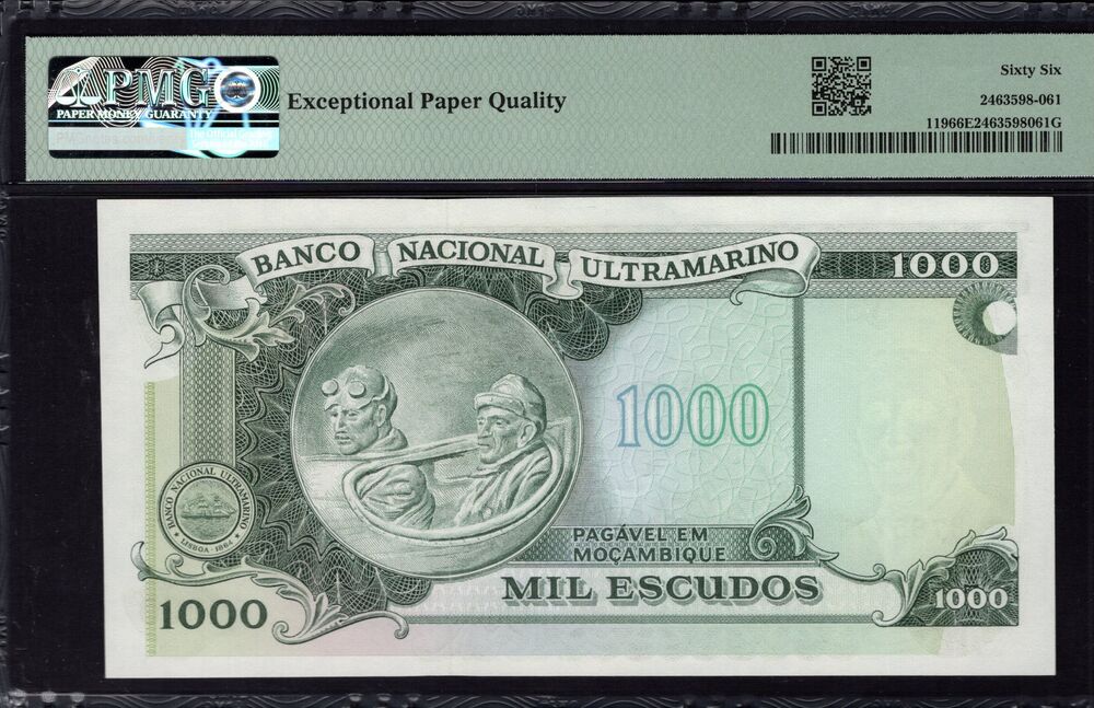 Mozambique - 1000 Escudos 1972 - Pick # 119 - PMG 66 EPQ
