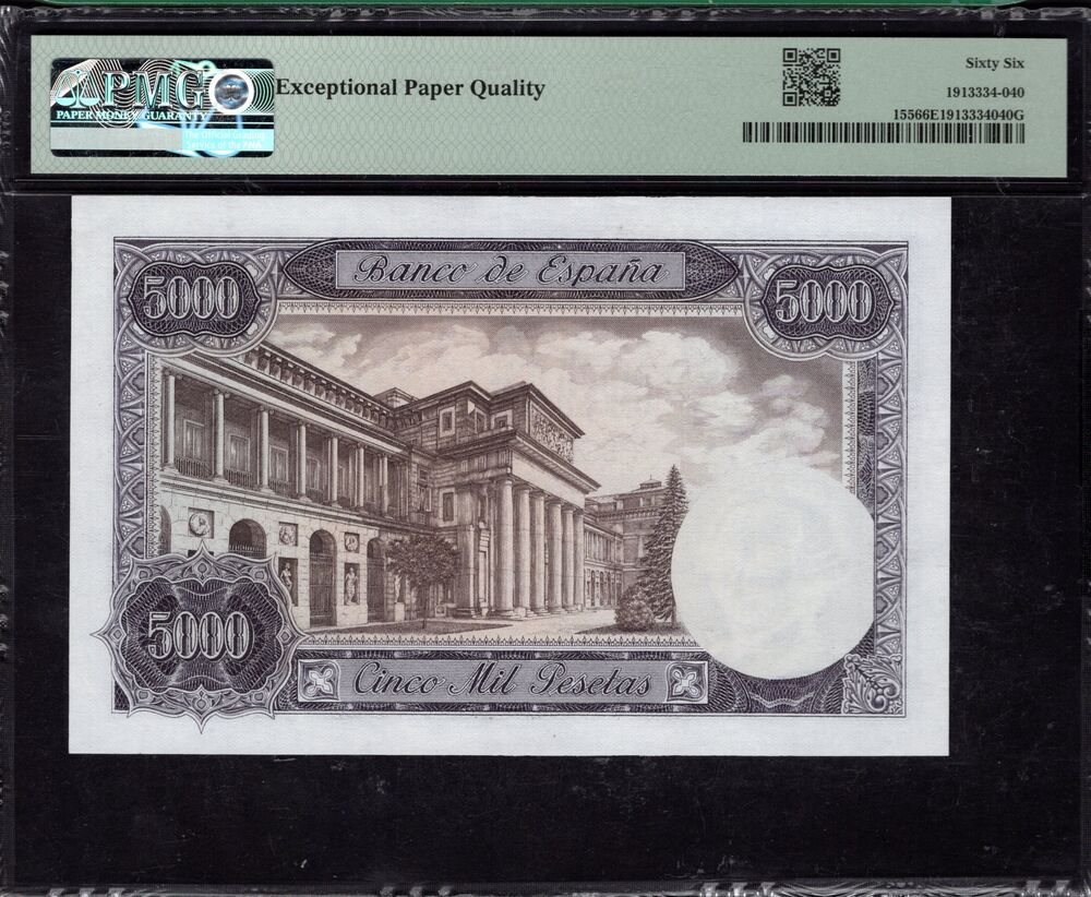 Spain - 5.000 Pesetas 1976 - Pick # 155 - PMG 66 EPQ