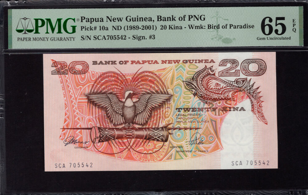 Papua New Guinea - 20 Kina 1989 - Pick # 10a - PMG 65 EPQ